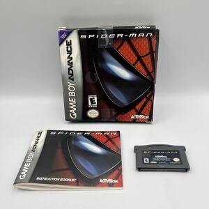 Spider-Man (Nintendo Game Boy Advance, 2002) GBA Complete With Manual Tested!